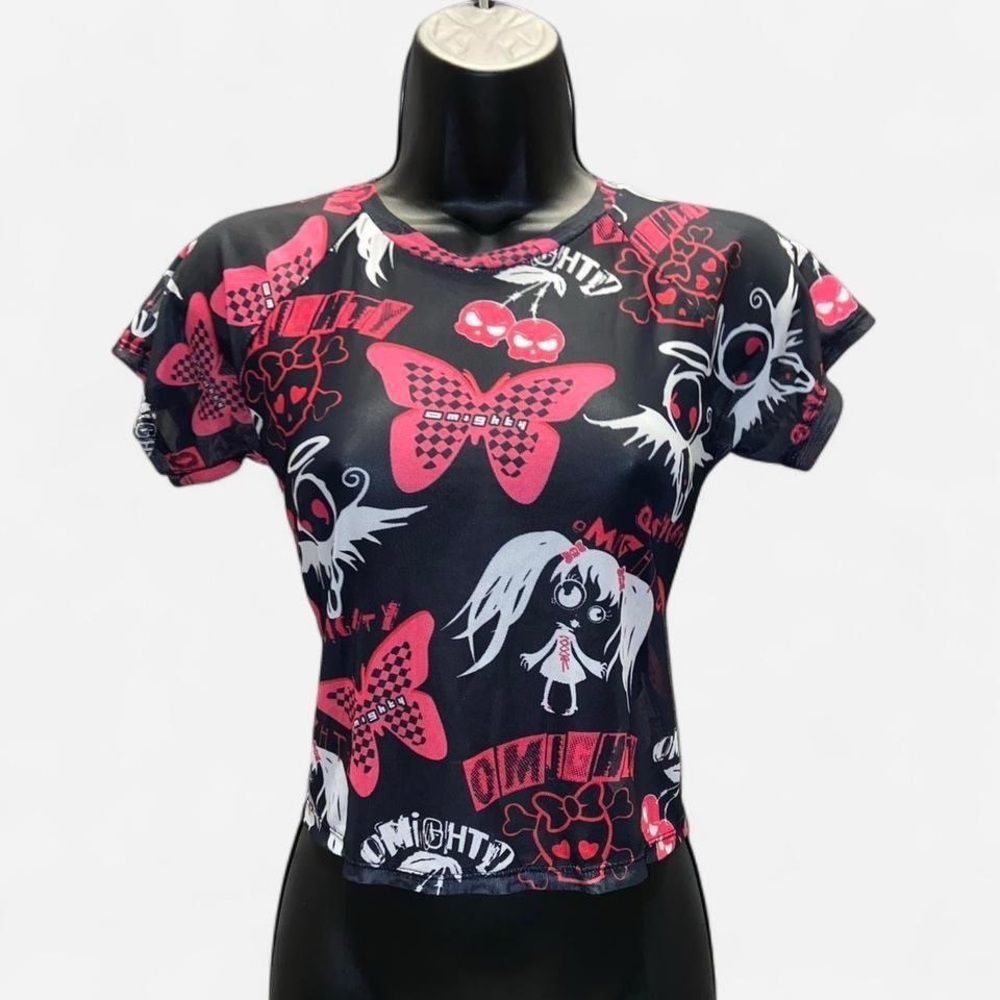 O-MIGHTY EMO MESH TOP